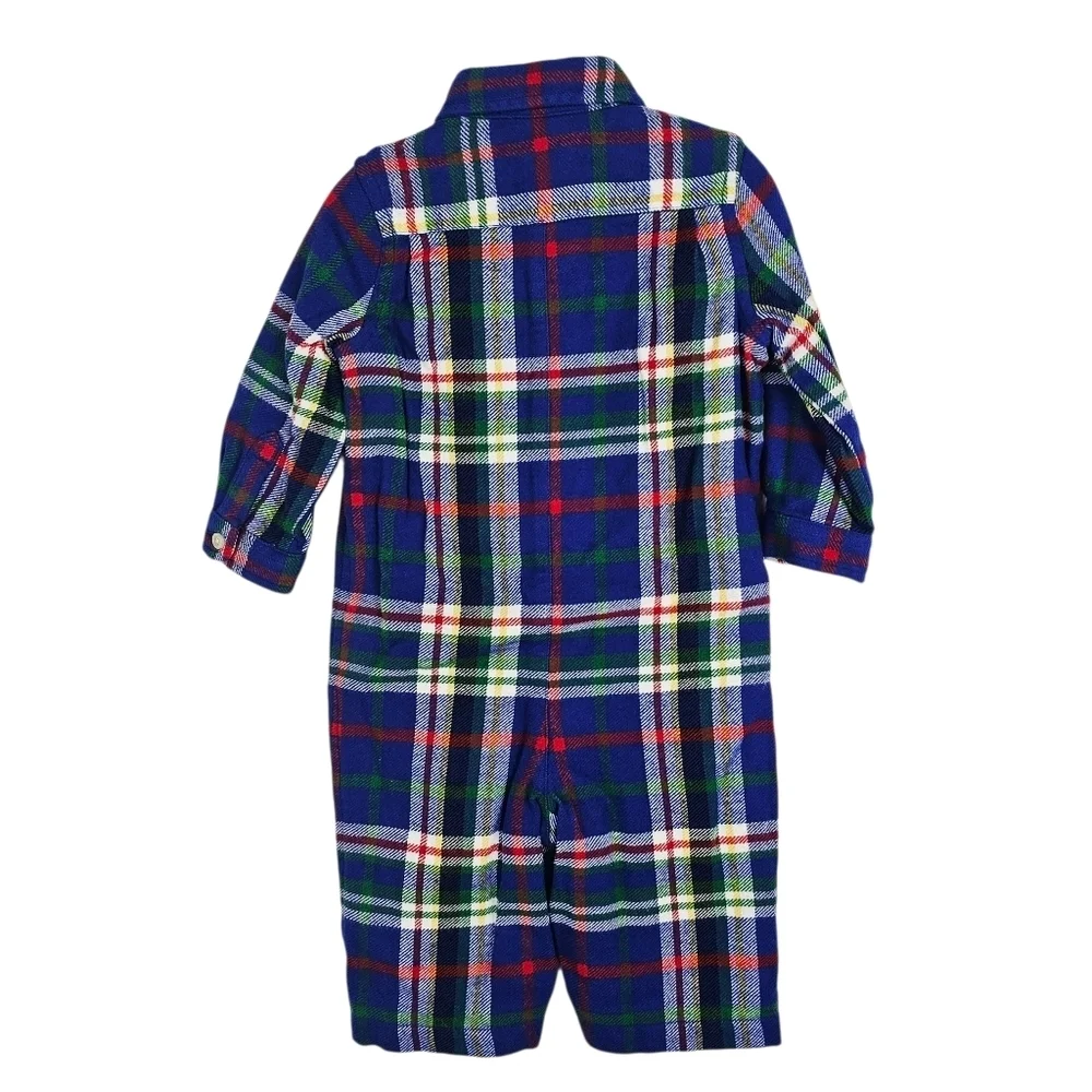 Ralph Lauren Baby/Infant Plaid Flannel One-Piece Outfit New Boy 6 Months